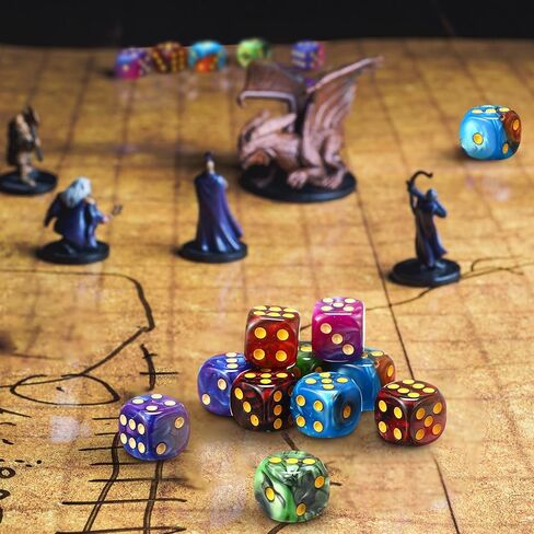 144 Pieces 12mm 6 Sided Mini Dice Set for School Classroom Table Games D6 Game Standard Dice with Portable Plastic Box for Bunco or Teaching Math Learning (Luminary Color) in Kuwait