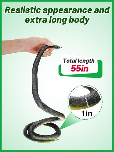 Alphatool Halloween Fake Snakes - 2 Pcs Realistic Rubber Rattlesnake Snake, Lifelike, Looks Super Real, Prank Snake Toy for Halloween Decoration Party Props or Haunted House Decorations in Saudi Arabia