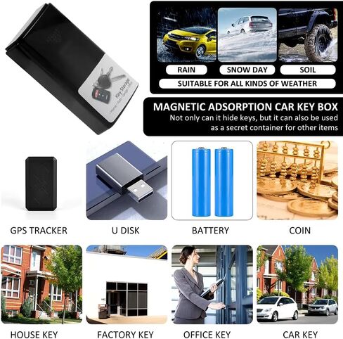 حامل المفتاح المغناطيسي إخفاء علبة مفتاح احتياطية حالة قفل الطوارئ مفتاح التخزين السري in Kuwait