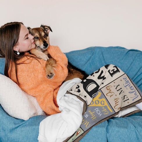 XALAZY Dog Mom Gifts for Women Blanket 50" X 60", Dog Mom Gifts for Dog Lovers& Owners, Best Dog Blanket Throw in Kuwait