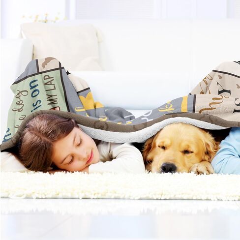 XALAZY Dog Mom Gifts for Women Blanket 50" X 60", Dog Mom Gifts for Dog Lovers& Owners, Best Dog Blanket Throw in Kuwait