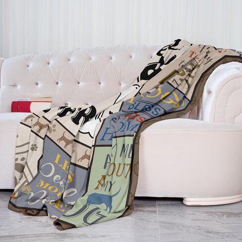XALAZY Dog Mom Gifts for Women Blanket 50" X 60", Dog Mom Gifts for Dog Lovers& Owners, Best Dog Blanket Throw in Kuwait