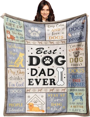 XALAZY Dog Mom Gifts for Women Blanket 50" X 60", Dog Mom Gifts for Dog Lovers& Owners, Best Dog Blanket Throw in Kuwait