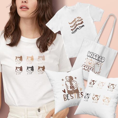 HTVRONT Skin Tone HTV Vinyl Bundle - 10 Pack 12" ×3FT Brown Heat Transfer Vinyl Rolls, Skin Tone Iron on Vinyl for T-Shirts, Beige HTV Bundle with 10 Assorted Colors in Kuwait