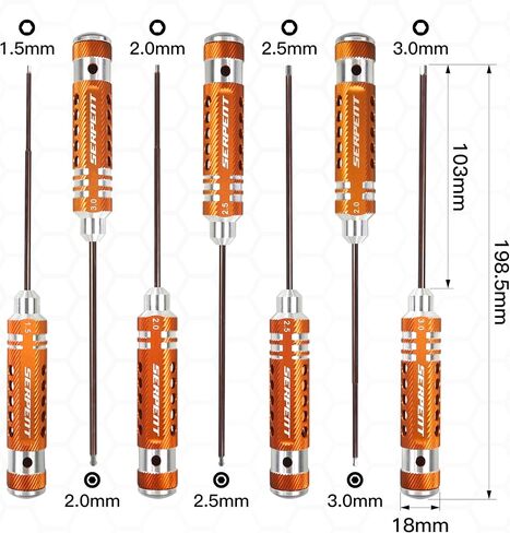 Serpent Toolset for Offroad (16pcs) RC Tool Kit RC Allen Wrench, RC Flat Head Screwdriver,RC Ball Driver HEX Wrench,Phillips Screwdriver, NUT Driver, TURNBUCKLE Wrench，Body Reamer，Toolset for EP in Saudi Arabia