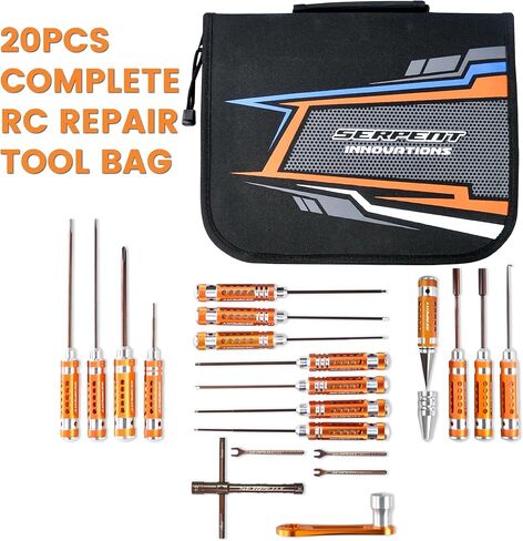 Serpent Toolset for Offroad (16pcs) RC Tool Kit RC Allen Wrench, RC Flat Head Screwdriver,RC Ball Driver HEX Wrench,Phillips Screwdriver, NUT Driver, TURNBUCKLE Wrench，Body Reamer，Toolset for EP in Saudi Arabia