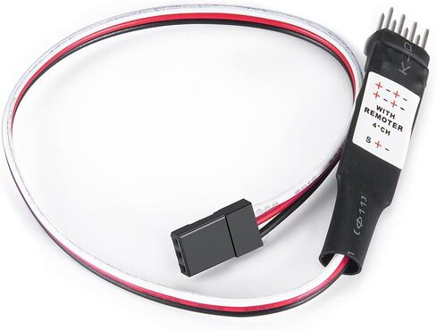 1/24 RC Car Light Control Receiver CH4 Electronic Switch System On/Off for 1:24th Axial SCX24 RC Crawler Car Upgrade Parts (Four Channel) in Saudi Arabia