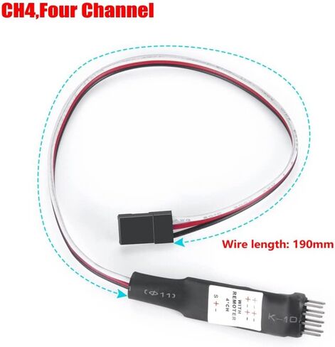 1/24 RC Car Light Control Receiver CH4 Electronic Switch System On/Off for 1:24th Axial SCX24 RC Crawler Car Upgrade Parts (Four Channel) in Saudi Arabia