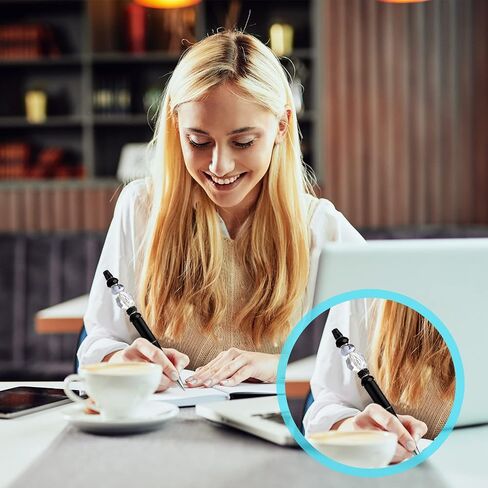 20 PCS Abes Abels ، قلم حبة بلاستيكي ملون ، حبر أسود أقل من عبوات إضافية لتقديم هدايا للأطفال والطلاب ، اللوازم المدرسية المكتبية (الذهب الأسود) in Saudi Arabia