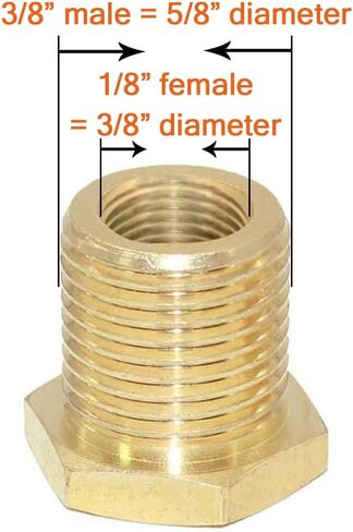 Joywayus 2Set Brass Male Bulkhead Kit Include 1/4" NPT Female 1/2" Male Water Tank Connector Threaded And 1/4" NPT Male Outer Hex Head End Pipe Plug with Rubber Gasket in Kuwait