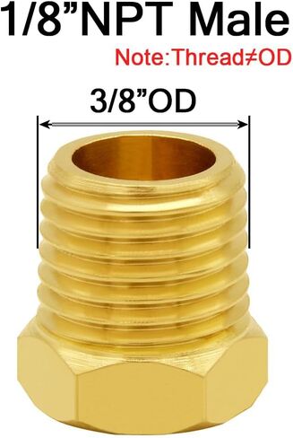 Joywayus 2Set Brass Male Bulkhead Kit Include 1/4" NPT Female 1/2" Male Water Tank Connector Threaded And 1/4" NPT Male Outer Hex Head End Pipe Plug with Rubber Gasket in Kuwait