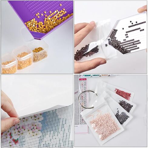 Diamond Art Accessories,DIY Diamond Paintings Accessories and Tools Kit with Diamond Paintings Pen with Light,Storage Box,Wax,Trays,Mat,Release Paper for Adult Beginner (Purple) in Saudi Arabia