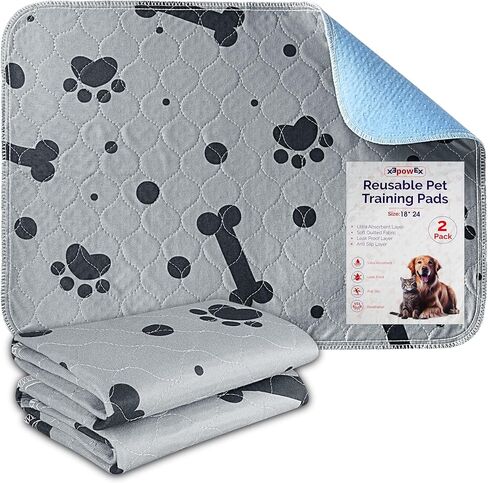 Washable Pee Pads for Dogs - 2 Pack Large 36"x41" Reusable Puppy Pads, Waterproof Potty Mats with High Absorbency & Anti-Slip Bottom for Pet Training in Saudi Arabia