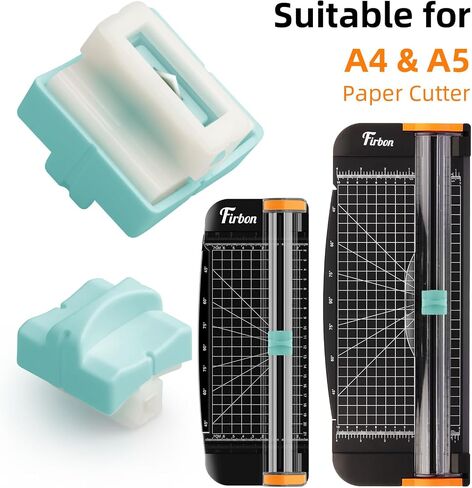 Firbon 2Pcs Refill Blades for A4 A5 Paper Cutter, Spring-Loaded Safeguard Design Replacement Blade for Paper Trimmers (White) in Saudi Arabia