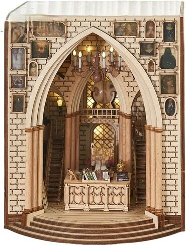 طقم زاوية Book Lead Lead للبالغين - Pookend Decorative Stand -3d Wooden Puzzle للبالغين ، BookNook Bookshelf Insert Decor Decor in Kuwait