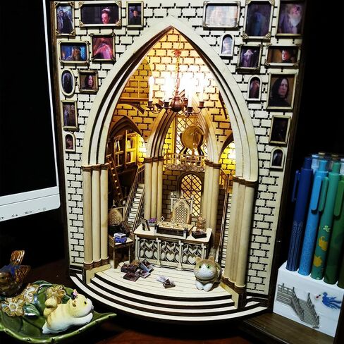 طقم زاوية Book Lead Lead للبالغين - Pookend Decorative Stand -3d Wooden Puzzle للبالغين ، BookNook Bookshelf Insert Decor Decor in Kuwait