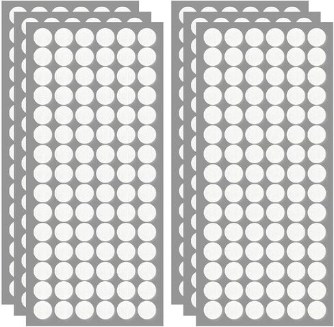 Self Adhesive Dots,15 mm/20 mm/25 mm Strong Round Adhesive Dots,380 Pcs(190 Pair) Hook and Loop Sticky Tape Nylon Small Circle Dot for Crafts, Classroom, Office, Home(3 Size,190 Pairs,White) in Kuwait