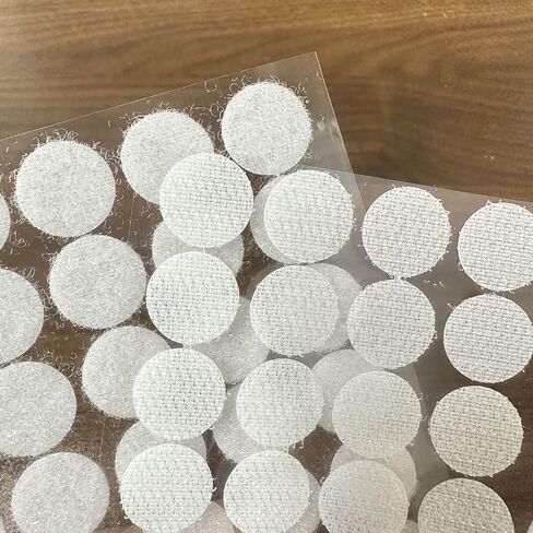 Self Adhesive Dots,15 mm/20 mm/25 mm Strong Round Adhesive Dots,380 Pcs(190 Pair) Hook and Loop Sticky Tape Nylon Small Circle Dot for Crafts, Classroom, Office, Home(3 Size,190 Pairs,White) in Kuwait