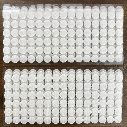 Self Adhesive Dots,15 mm/20 mm/25 mm Strong Round Adhesive Dots,380 Pcs(190 Pair) Hook and Loop Sticky Tape Nylon Small Circle Dot for Crafts, Classroom, Office, Home(3 Size,190 Pairs,White) in Kuwait