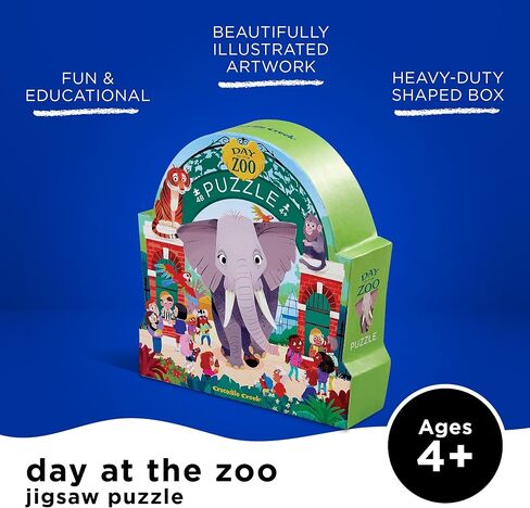 Crocodile Creek Above + Below 48-Piece Jigsaw Floor Puzzle - Fun Floor Puzzles for Kids Ages 4-8 - Dinosaur World - 27 x 20 inches Finished in Kuwait