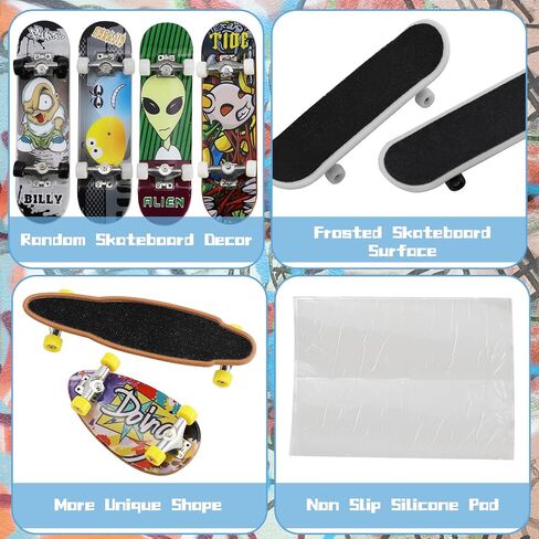 Finger Skateboards, Mini Fingerboard DIY set, Finger Toys Set, Fingerboard Ramp Set, Fingerboard Skate Set, Finger Skateboard Ramp Set, Finger Skatepark Kit, Kids’ Toy for Boys and Girls in Saudi Arabia