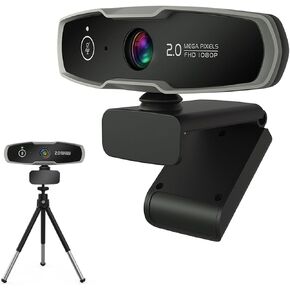 كاميرا ويب C6300 1080P مع ميكروفون وغطاء للخصوصية - كاميرا كمبيوتر USB بعرض 90 درجة للمكالمات والمؤتمرات والتكبير والتصغير والسكايب واليوتيوب - التوصيل والتشغيل لأجهزة الكمبيوتر المحمول وسطح المكتب in Kuwait