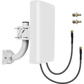 MASWELL Cellular 4G LTE 2X2 MIMO Antenna TS9 Connector 4G 3G and GSM Screw Mount High Gain Panel Antenna 700-2700MHz 4G Main and AUX WiFi 2.4GHz Bluetooth
