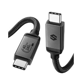Silkland USB 4 Cable for Thunderbolt 4 Cable 40Gbps 240W 3.3FT [USB-IF Certified], 8K@60Hz 5K@60Hz 4K@144Hz, PD 3.1 Fast Charging Compatible with Thunderbolt 4/3, iPhone 15, MacBook, Monitor eGPU SSD