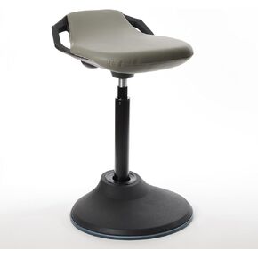 bonVIVO Standing Desk Chair - Ergonomic Chair for Tall Office Desks w/Back Support and Handles for Posture and Balance - Work from Home High Stool - Black
