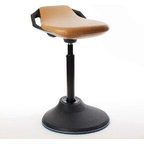 bonVIVO Standing Desk Chair - Ergonomic Chair for Tall Office Desks w/Back Support and Handles for Posture and Balance - Work from Home High Stool - Black