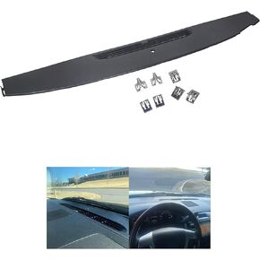 Dashboard Panel Compatible with 2007-2013 Chevy Silverado Tahoe Yukon Sierra Escalade Black Front Upper Dash Replacement for 23224733 Defrost Vent Trim Panel