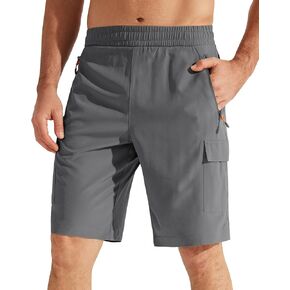 Libin Men's Hiking Cargo Shorts Lightweight Quick Dry Athletic Casual Shorts for Golf Outdoor Active Zipper Pockets