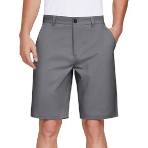 PULI Men's Golf Dress Shorts 9 Inch Lightweight Quick Dry Chino Casual Work with Pockets