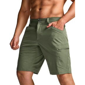 CQR Men's Hiking Cargo Shorts, Quick Dry Stretch Tactical Outdoor Shorts, Lightweight Camping Golf Shorts with Multi Pockets