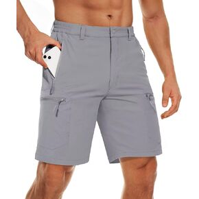 MAGCOMSEN Men's Hiking Shorts 5 Zipper Pockets Ripstop, Quick Dry, Lightweight, Summer Shorts for Work, Camping, Travel