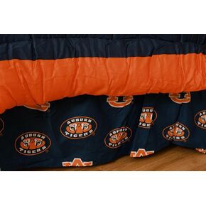 College Covers Everything Comfy Auburn Tigers Dust Ruffle Bed Skirt, Queen