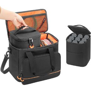 9 Slots Wireless Microphone Case, Travel Microphone Bag Mic Carrying Case for Handheld Microphone System for Singing, Karaoke, Party (Patent Design)