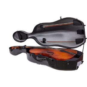 Crossrock Case Fits Montagnana and Similar Wider Bout Cellos, Carbon Fiber Shell Weighs only 10 lb-Black (CRF3020CEMBK)