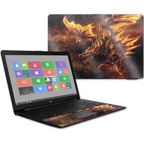 MightySkins Glossy Glitter Skin for HP 17t Laptop 17.3" (2017) - Golden Dragon | Protective, Durable High-Gloss Glitter Finish | Easy to Apply, Remove, and Change Styles | Made in The USA