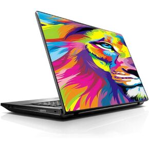 15 15.6 inch Laptop Notebook Skin Vinyl Sticker Cover Decal Fits 15.6" 16" HP Lenovo Apple Mac Dell Compaq Asus Acer / Colorful Lion Abstract Paint