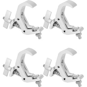 QWORK Truss Clamp Stage Lights Clamp, 4 Pack Heavy Duty 330-pound Professional Clamp for Moving Head Stage Lighting Fixtures, 1.57-2.36 Inch Fit 40-60 mm OD Pipe