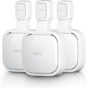 3Pack Wall Mount Holder for eero Pro 6e/Pro 6 Mesh Wi-Fi System,Outlet Wall Mount Stand Bracket for eero Pro 6e tri-Band Mesh,Wall Bracket for eero Pro 6 Extender Router Wire Organizer[Upgraded]