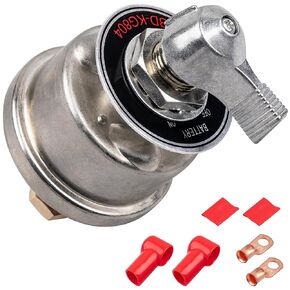 Battery Disconnect Switch Heavy Duty 300A with Face Plate, Battery Disconnect Switch 12V - 24V with Copper Contacts, Battery Switch for Car Vehicle RV Truck Boat Marine Outboards