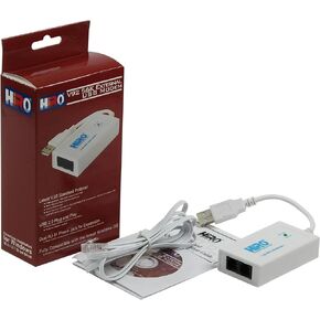 V92 56K External USB Data Fax Dial Up Internet Modem Dual Port Built in Buzzer Truly Plug n Play Driverless Installation Built in Driver Windows 10, 8.1, 8, 7, 32-bit 64-bit (H50228)