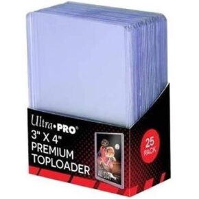 Ultra Pro 3" x 4" Super Clear Premium Toploader Card Protector | 25-Count per Pack | 1-Pack