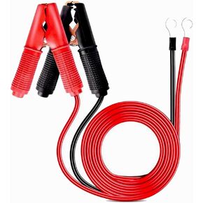 2 Pcs 30A-50A Alligator Clips Booster Jumper Cable 13 AWG 3.3FT Automotive Battery Jumper Cables for Car Battery Charging Charger, 6 mm Tinned Copper Terminal