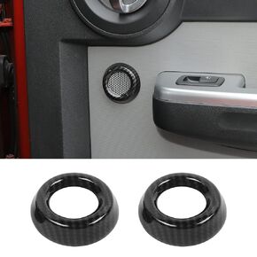 Compatible with 2007-2012 Dodge Nitro Rear Door Speaker Cover Ring Backdoor Horn Decoration Trims (Red)