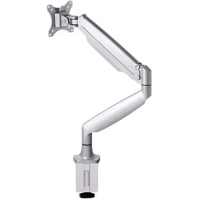 Monoprice Adjustable Gas Spring Desk Mount - Silver for 15 to 34 Inch Monitors, Vessa 100x100, Weight 19.8lbs - Workstream - Workstream Collection