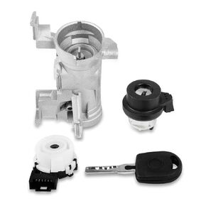RANSOTO Ignition Starter Switch Lock Cylinder Compatible with 2003-2013 Volkswagen VW Golf Jetta MK5 Audi A3 TT R8 Replaces 1K0905851B 1K0905865 5Q0905865A Ignition Switch Steering Lock with Key