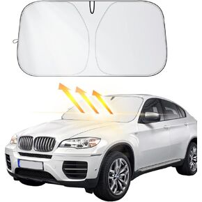 Car Shade Front Windshield-Portable Folding Strong UV&Heat Resistant Sun Blocker- Keeps Car Cool,Universal Windshield Cover Sun Shade Fit Car, Truck, SUV (L(59 * 31.51inch))